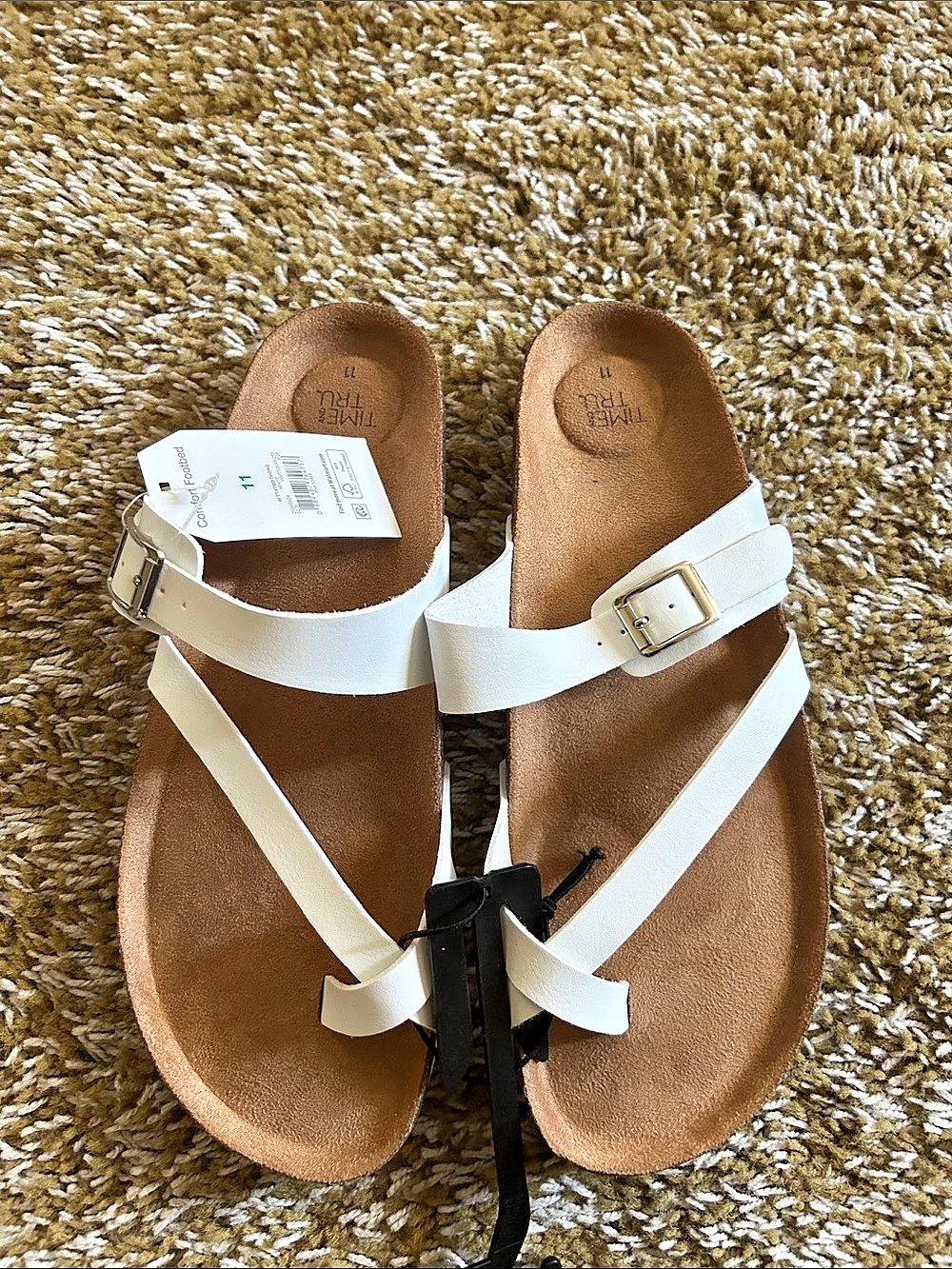 Women's Strappy Sandals in White US 11 NWT